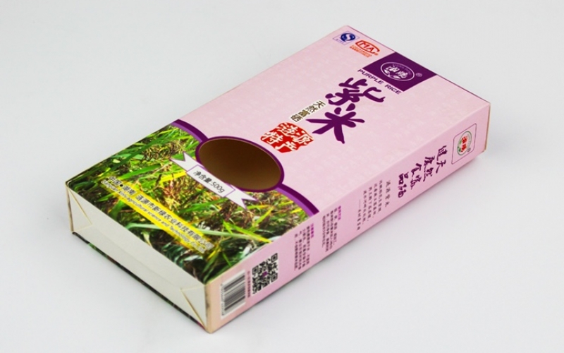 紫米白卡彩盒